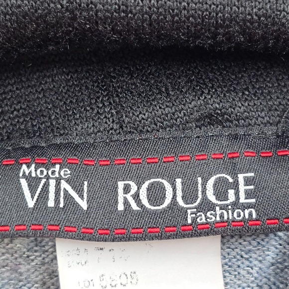 Vin Rouge Womens Abstract Cowl Neck Top Size Medium Long Sleeve Artsy Maximalist - Picture 6 of 13